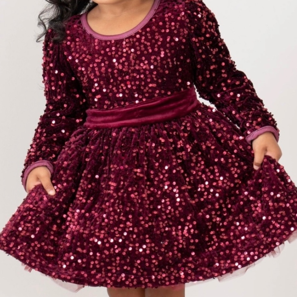 Berry sequins dress
